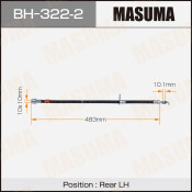 Шланг тормозной Masuma для Toyota Caldina / Corona / Carina, задний, левый, арт. bh-322-2