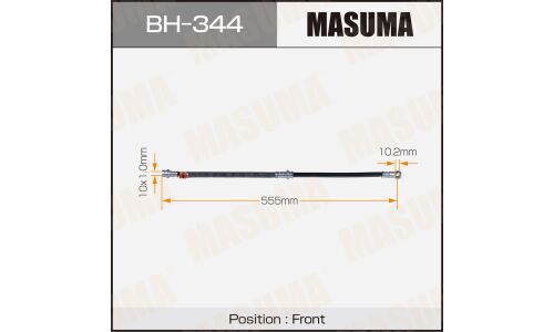 Шланг тормозной Masuma для Mitsubishi Lancer, передний, арт. bh-344
