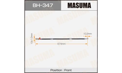Шланг тормозной Masuma MMC-  /front/ Pajero  V6#W, V7#W