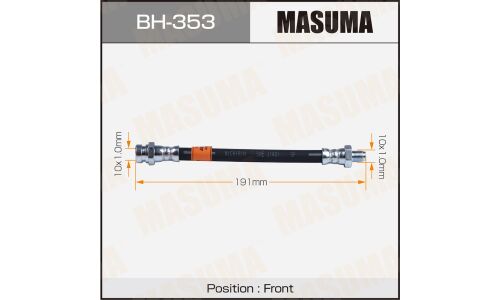 Шланг тормозной Masuma для Mitsubishi Pajero / Delica, передний, арт. bh-353
