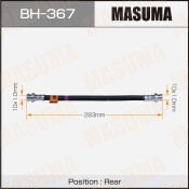 Шланг тормозной Masuma для Mitsubishi Mirage / Lancer, задний, арт. bh-367