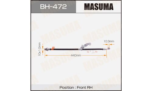 Шланг тормозной Masuma для Honda CR-V, передний, правый, арт. bh-472