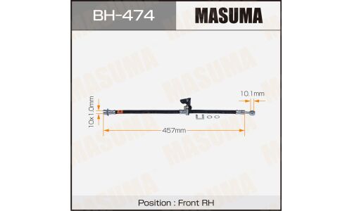 Шланг тормозной Masuma для Honda Accord, передний, правый, арт. bh-474