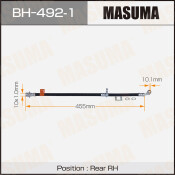Шланг тормозной Masuma для Honda Accord / Torneo, задний, правый, арт. bh-492-1