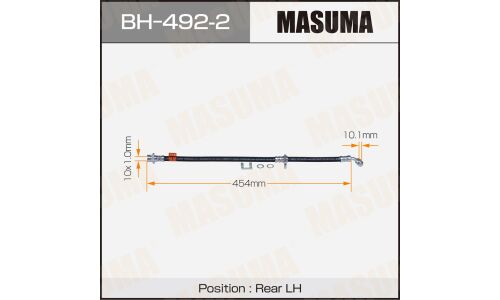 Шланг тормозной Masuma для Honda Accord, задний, левый, арт. bh-492-2