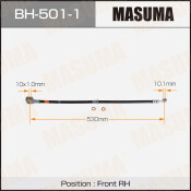 Шланг тормозной Masuma для Honda Fit, передний, правый, арт. bh-501-1