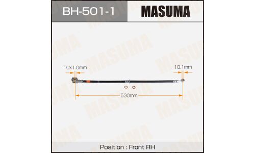 Шланг тормозной Masuma для Honda Fit, передний, правый, арт. bh-501-1