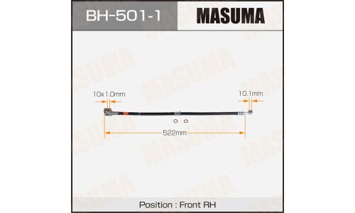 Шланг тормозной Masuma для Honda Fit, передний, правый, арт. bh-501-1