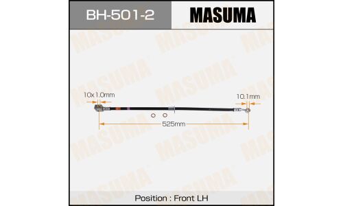 Шланг тормозной Masuma для Honda Fit, передний, левый, арт. bh-501-2