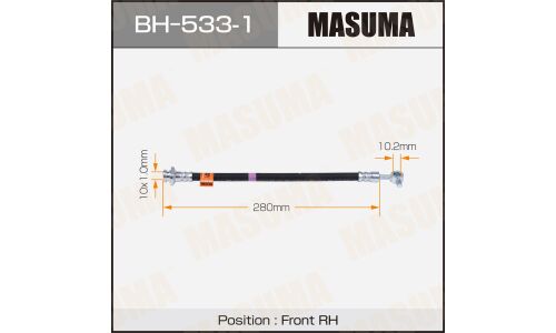Шланг тормозной Masuma для Nissan Safari, передний, правый, арт. bh-533-1