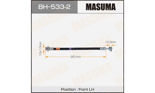 Шланг тормозной Masuma для Nissan Safari, передний, левый, арт. bh-533-2