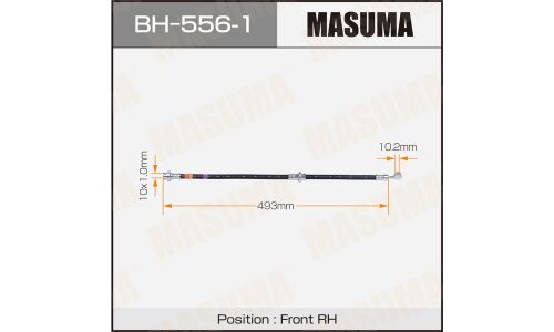 Шланг тормозной Masuma для Nissan X-Trail, передний, правый, арт. bh-556-1