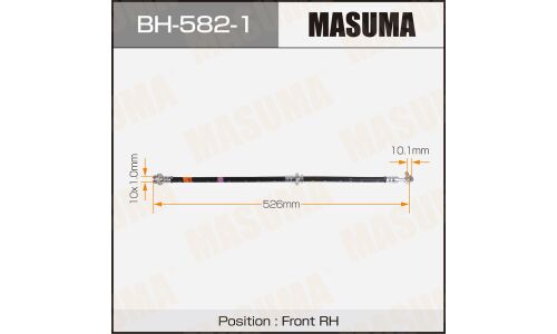 Шланг тормозной Masuma, передний, арт. BH-582-1