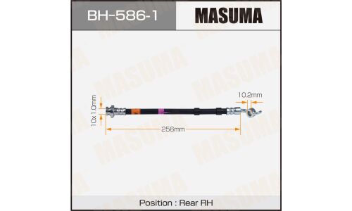 Шланг тормозной Masuma для Nissan Teana, задний, правый, арт. BH-586-1