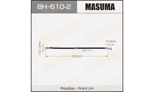 Шланг тормозной Masuma для Honda Civic, передний, левый, арт. BH-610-2