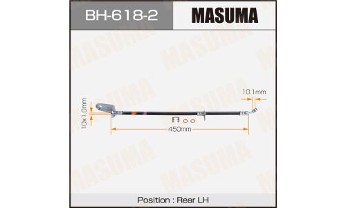 Шланг тормозной Masuma для Honda Civic, задний, левый, арт. BH-618-2