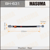 Шланг тормозной Masuma для Honda Jazz, задний, арт. BH-631