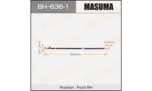 Шланг тормозной Masuma для Nissan FX35 / FX45, передний, правый, арт. BH-636-1