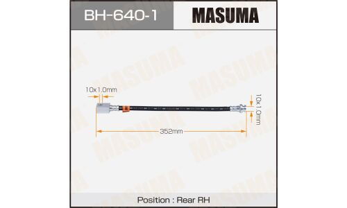 Шланг тормозной Masuma для Nissan FX35 / FX37 / FX50, задний, правый, арт. BH-640-1