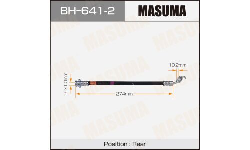 Шланг тормозной MASUMA N- /rear/ MURANO Z50 LH