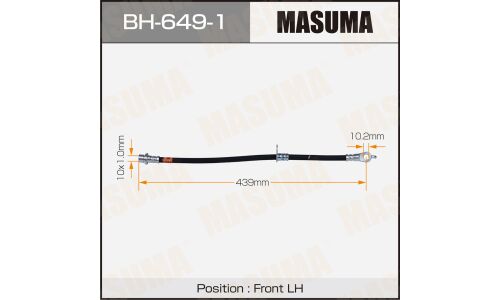 Шланг тормозной Masuma, передний, арт. BH-649-1