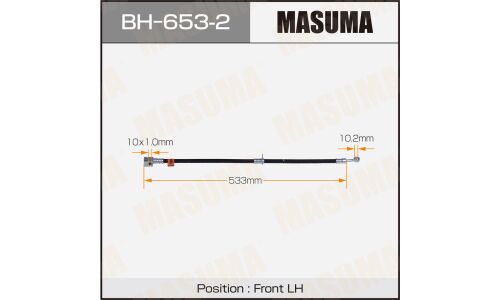 Шланг тормозной Masuma для Honda Civic, передний, левый, арт. BH-653-2