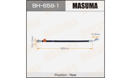 Шланг тормозной Masuma для Suzuki Grand Vitara, задний, правый, арт. BH-658-1