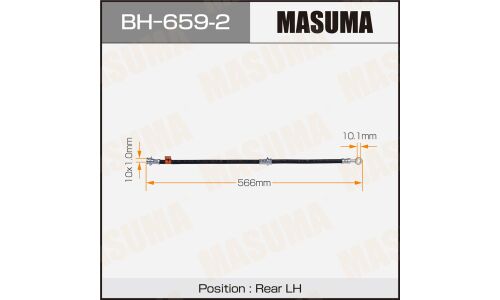 Шланг тормозной Masuma для Nissan Almera, задний, левый, арт. BH-659-2