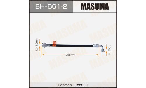 Шланг тормозной Masuma для Infiniti M35 / G25, задний, левый, арт. BH-661-2
