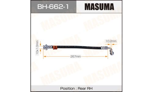 Шланг тормозной MASUMA N- /rear/ EX35, G37 / J50, HV36 RH