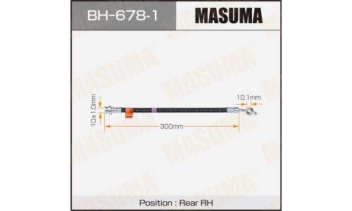 Шланг тормозной Masuma для Nissan Juke, задний, правый, арт. BH-678-1