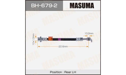 Шланг тормозной Masuma для Nissan Serena, задний, левый, арт. BH-679-2