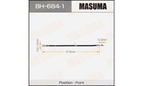 Шланг тормозной Masuma для Toyota Yaris / Verso, передний, правый, арт. BH-684-1
