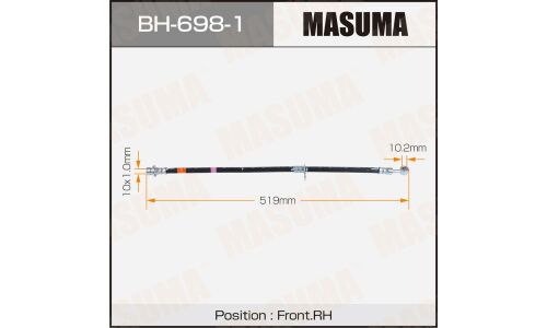 Шланг тормозной MASUMA H- /front/ Accord / 09-11 RH