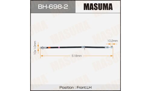 Шланг тормозной MASUMA H- /front/ Accord / 09-11 LH