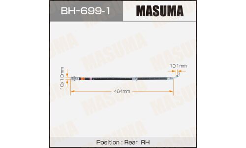 Шланг тормозной MASUMA H- /rear/ Accord RH