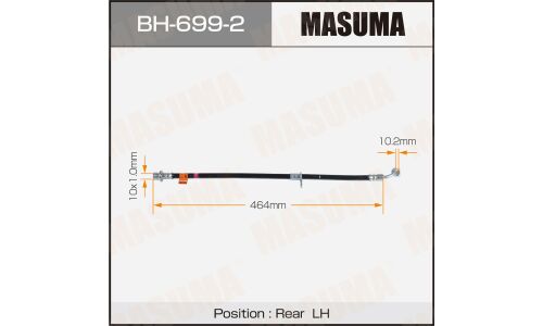 Шланг тормозной MASUMA H- /rear/ ACCORD / CU1, CU2 LH