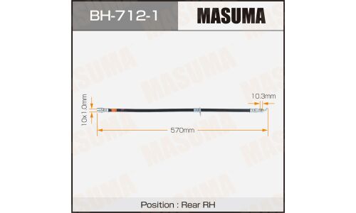 Шланг тормозной MASUMA T- /rear/ ES350 RH