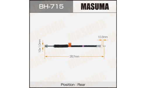 Шланг тормозной MASUMA Mz- /rear/ 6 12-