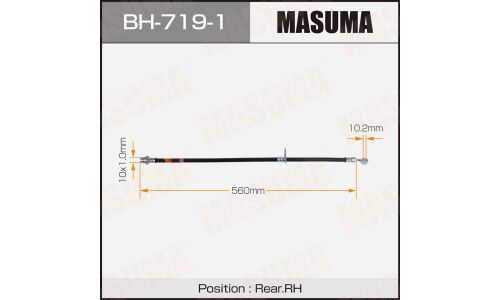 Шланг тормозной MASUMA H- /rear/ PILOT RH
