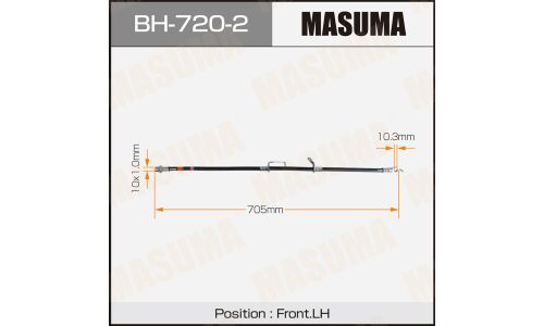 Шланг тормозной MASUMA T- /front/ SAI / AZK10 LH
