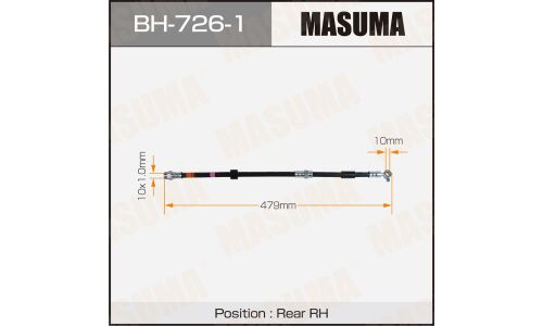 Шланг тормозной MASUMA MAZDA CX-9 / TB#9# rear RH