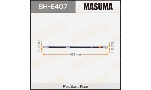 Шланг тормозной Masuma для BMW 1-Series (E82) / X6 (F16), передний, арт. BH-E407