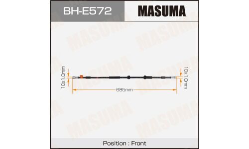 Шланг тормозной MASUMA MERCEDES- /front/ GL-CLASS (X166)