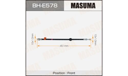 Шланг тормозной MASUMA BMW- /front/ 3-SERIES (E46)
