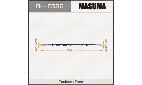 Шланг тормозной MASUMA VW- /front/ TOUAREG 18-