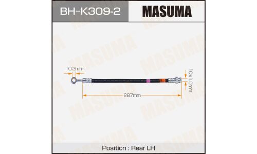 Шланг тормозной Masuma для Hyundai Elantra IV, задний, левый, арт. BH-K309-2