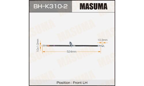 Шланг тормозной Masuma для KIA Ceed I / Cerato II, передний, левый, арт. BH-K310-2