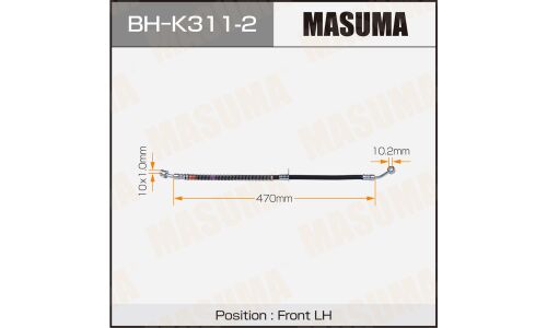 Шланг тормозной Masuma для KIA Rio II / Cerato II, передний, левый, арт. BH-K311-2