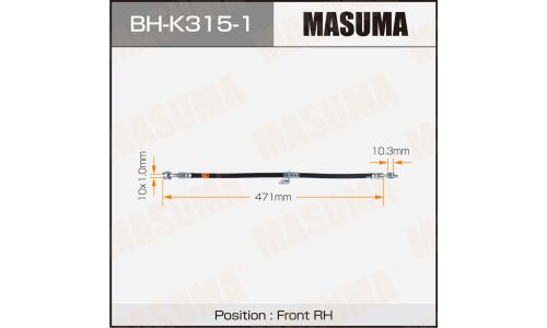 Шланг тормозной MASUMA KIA- /front/ SOUL 13-18 RH